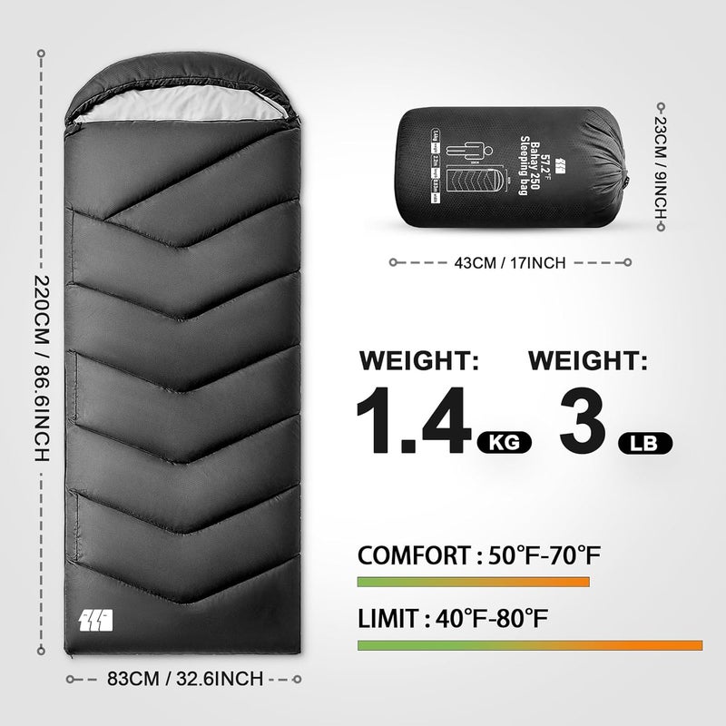 TANSTRIDER 0 Degree XXL Winter Sleeping Bags for Adults Cold Weather,Camping Sleeping Bag for Kids with Compression Sack,4 Season Camping Essentials Gear for Hiking,Traveling,Outdoor,Backpacking - Image 2